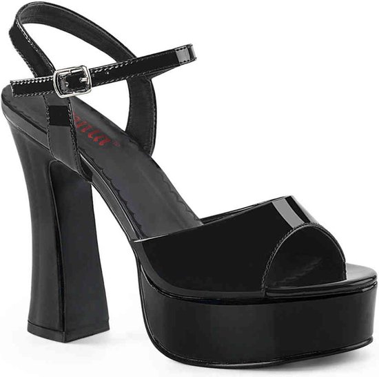 Pleaser - DOLLY-09 Sandaal met enkelband - US 12 - 42 Shoes - Zwart