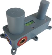 Brauer Gunmetal Edition Wastafelmengkraan inbouw - gebogen uitloop links - hendel middel dik - model E 1 - PVD - geborsteld gunmetal