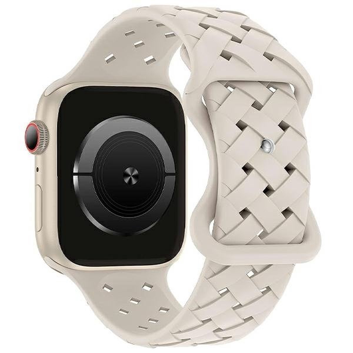 Beline pasek Apple Watch Silicone Woven 38-40-41mm starlight box