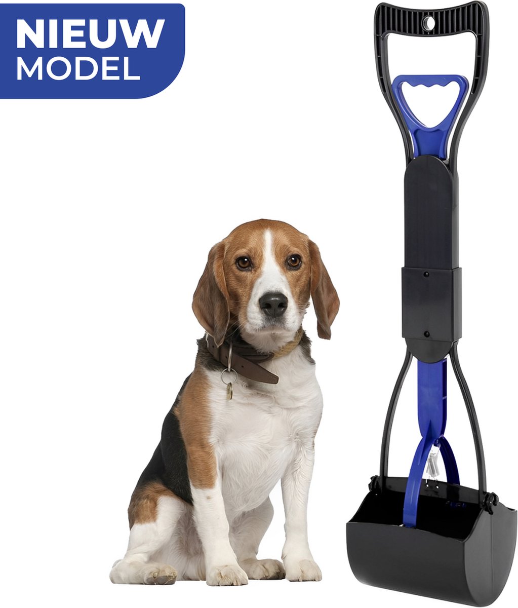 Hondenpoepschep – Poepschep – Poepgrijper - Poepschepper Voor Honden – Blauw - 60CM - Incl. E-book voor honden t.w.v. €25 Cadeau