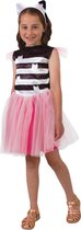 Rubies - Poes & Kat Kostuum - Gabby Cat Ballerina - Meisje - Roze, Zwart / Wit - XXS - Carnavalskleding - Verkleedkleding