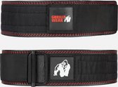 Gorilla Wear Halterriem - 4 Inch Premium Leather Lifting Belt - Zwart - S/M