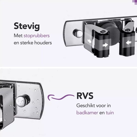SODEAL Luxe Bezemhouder - Opbergsysteem - Bezem ophangsysteem - Ophanghaken - Tuingereedschap - Gereedschap opbergen - Zwart van SODEAL — afbeelding 4
