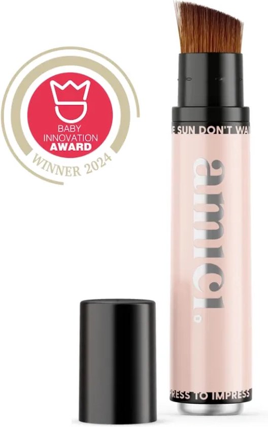 AMICI Cosmetics Refillable Brush Popsicle Pink - Zonnebrand - zonnebrand baby - zonnebrand kinderen - zonnebrand crème gezicht - Zonnebrandkwast - Zonnebrand kwast - Hervulbare Zonnebrandcrème Applicator - zonnebrand - zonnebrandcrème