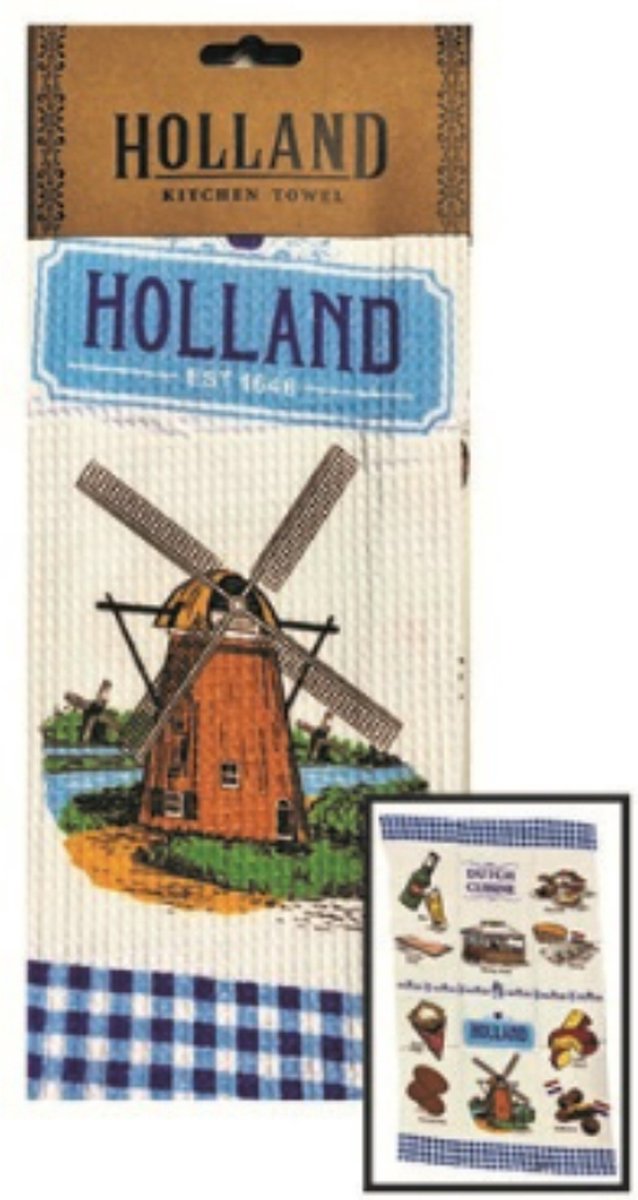 Keukendoek molen Delftsblauw