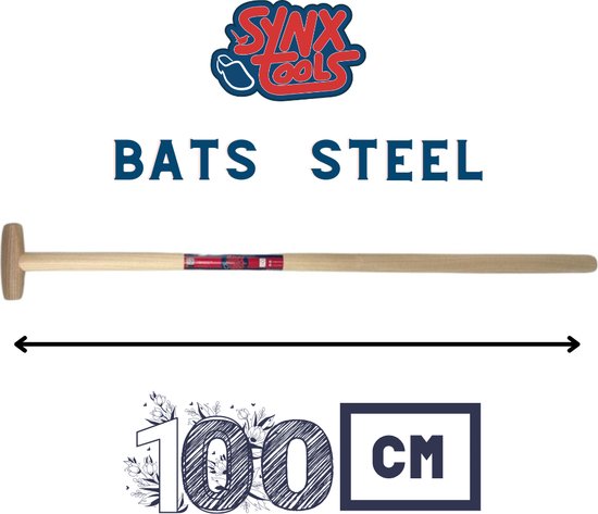 Synx Tools Batssteel 100cm Gebogen - schopsteel - Schoppensteel - Spadesteel - Schepsteel - Scheppen - Tuinartikelen van Synx Tools — afbeelding 3