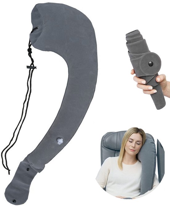 Oreiller de voyage Opblaasbaar pour Avions, voiture, Trains , bureau, Voyages ...