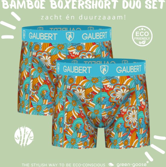 Gaubert Bamboe Boxershorts | 2 Stuks | L | Bloemen