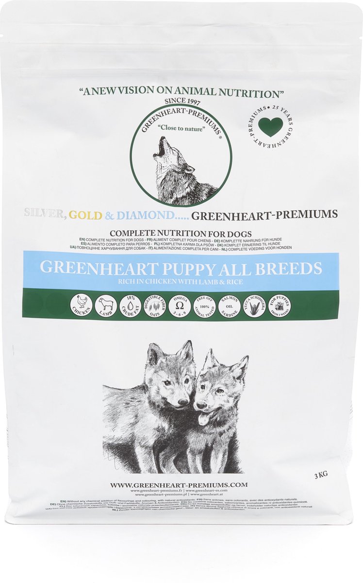 Greenheart hondenvoer Puppy All Breeds 500 gr