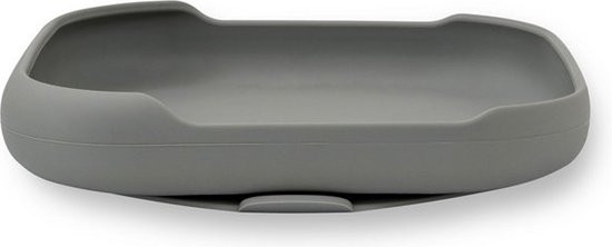 Baby bord siliconen met zuignap - grijs - kraamcadeau van Eco Monkey — afbeelding 2