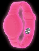 Armband geschikt voor Apple AirTag-siliconen fluor roze-waterproof