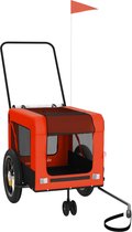 vidaXL-Hondenfietstrailer-oxford-stof-en-ijzer-oranje-en-zwart