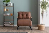 Asir - bankbed - slaapbank - Sofa - 1-zitplaats - Lichtbruin - 60 x 50 x 85 cm