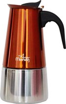 Any Morning Kookplaat Espresso Koffiezetapparaat Roestvrij Staal Inductie Moka Pot 300 ml, Koper
