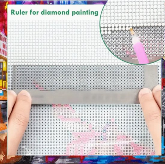 Diamond painting volwassenen liniaal - benodigdheden - diamant schilderij accesoires - DIY - ruler - Merkloos