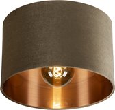 Lumidora Plafondlamp 30917 - Plafonniere - MONTREAL - E27 - Zwart - Roodkoper - Taupe - Metaal - ⌀ 40 cm
