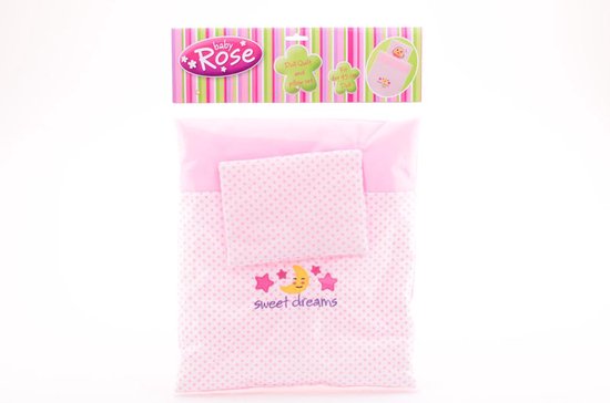Ensemble de couverture et oreiller Baby Rose