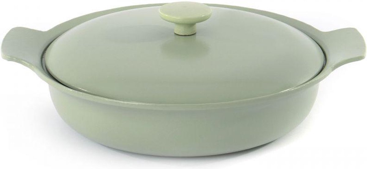 Braadpan met deksel 28 cm, Gietijzer, Groen - BergHOFF | Ron