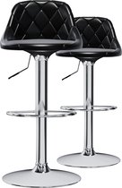 Tabouret de bar Industrial - Tabourets de bar - lot de 2 - Chaise de bar Tabouret - Chaises de bar avec dossier - Chaise de cuisine