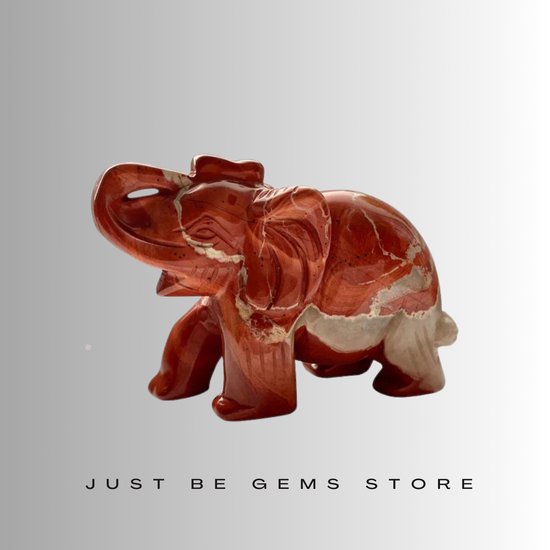 Edel-gedenk-steen rode jaspis olifant