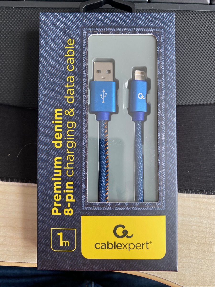 Cablexpert CC-USB2J-AMLM-1M-BL Lightning-kabel Blauw