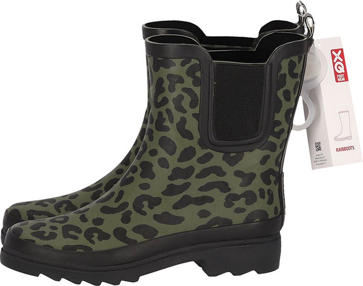 XQ Footwear - Regenlaarzen - Rubber laarzen - Dames - Festival - Panterprint  - Laag... | bol