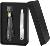 YUBBI Premium Nagelknipper Set - Nageltang incl. Nagelvijl - Pedicure - Teennagels - Vingernagels - Teennagelknipper - Nagelschaar - Zwart
