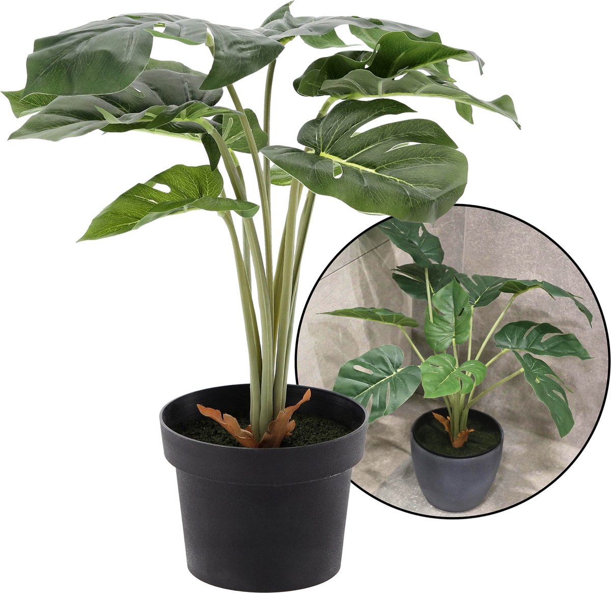 Kunstmatige Potplant - Monstera 42 cm