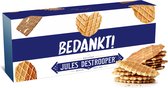 Jules Destrooper Natuurboterwafels & Parijse Wafels met opschrift "Bedankt / merci!" - Belgische koekjes - 100g x 2