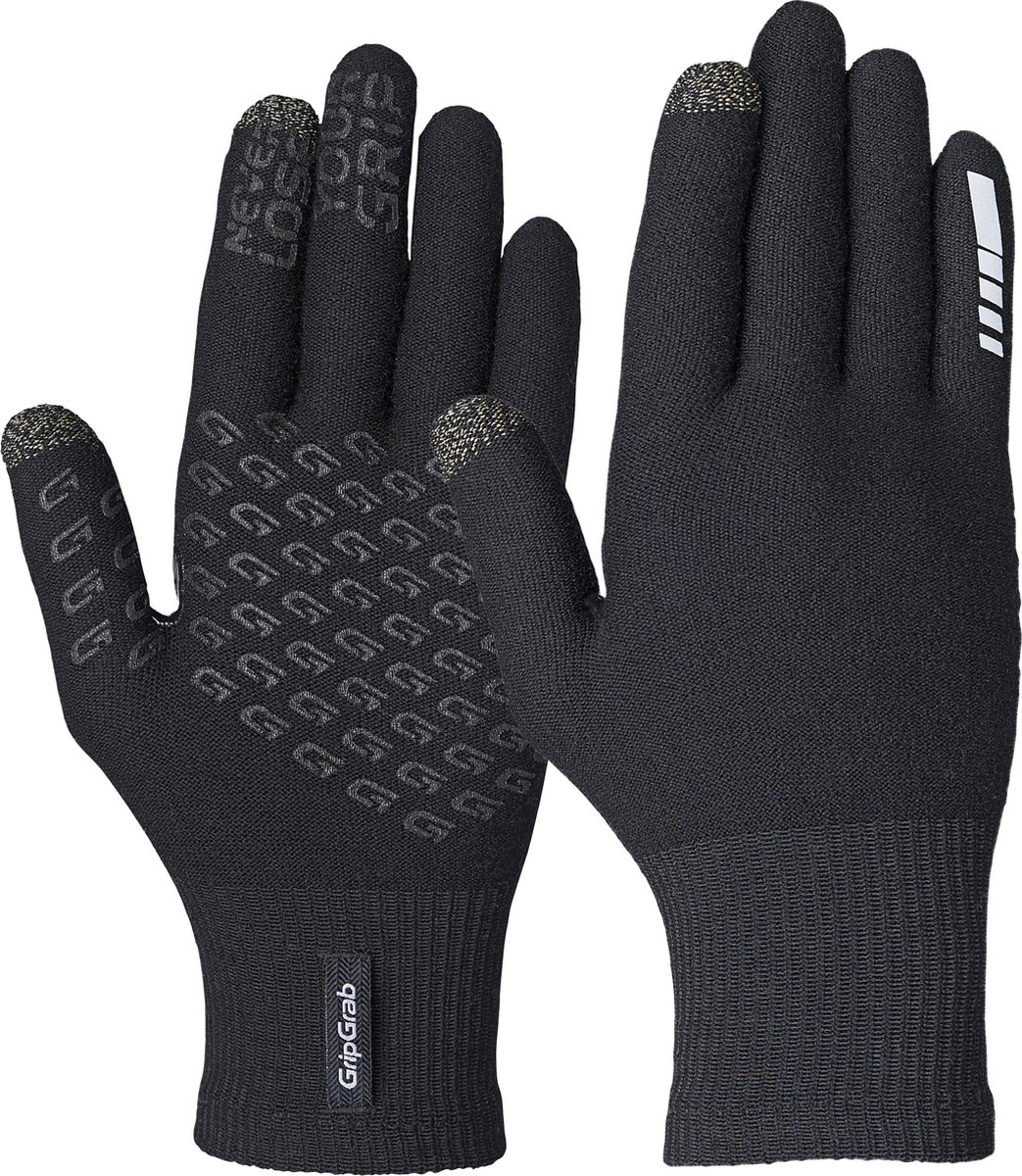 GripGrab - Primavera 2 Merino Lente Herfst Fietshandschoenen Touchscreen Liner Handschoenen met Merinowol - Zwart - Unisex