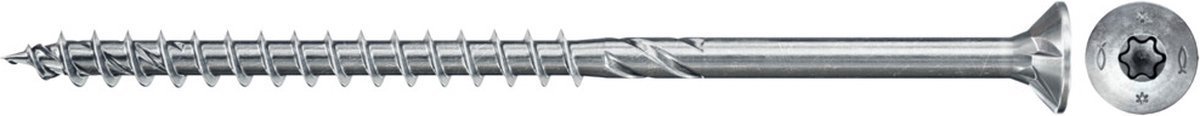 fischer spaanplaatschroef PowerFast II 5,0x40 TX verzonken kop deeldraad blauw verzinkt (200)