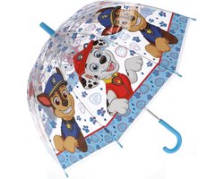 C.W. Paw Patrol paraplu 69cm - wit/blauw doorzichtig