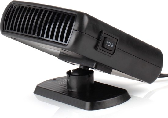 Chauffage Voiture 12V Allume-Cigare 2 En 1 Portable Rotation 360° - Chauffage Et Ventilateur Noir