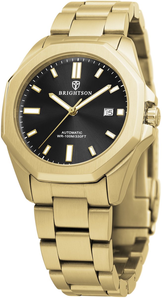 Horloge Heren Automatisch - Heren horloge - Polshorloge - Horloges voor mannen - Waterdicht - Saffierglas - 316L roestvrijstaal - Goud-Zwart