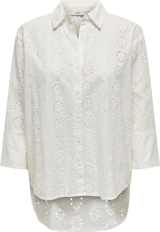 JACQUELINE De YONG Damen Bluse Jdymio – Langarm-Shirt Aus Viskose, Schmaler Kragen, Zeitloses Design