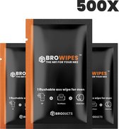 Broducts | BROWIPES™ | BRO-TO-GO FESTIVAL PACK | Vochtig Toiletpapier voor mannen | 500 los-verpakte doorspoelbare wipes