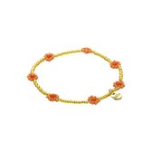 Nieuwe Collectie - Armband - Biba - Bloemen - Flower - Full Bloom - Oranje
