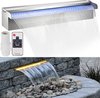 Fontein - Waterval - Vijver Fontein - 11 x 45 x 8 CM - Met LED-Licht - Incl. Afstandsbediening - Chloor & Zoutwaterbestendig