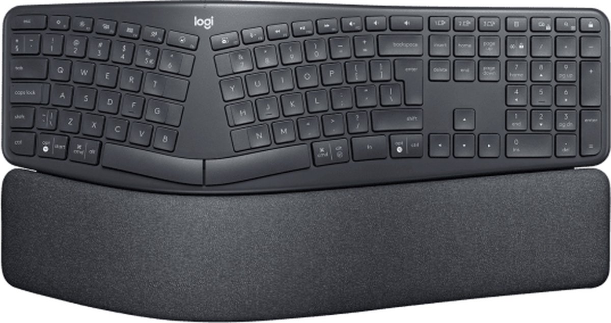 Logitech ERGO K860 Split Keyboard for Business - Toetsenbord - draadloos - Bluetooth LE - QWERTY - VS internationaal - grafiet - Logitech