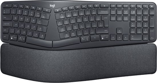 Foto: Logitech ergo k860 split keyboard for business toetsenbord draadloos bluetooth le qwerty vs internationaal grafiet