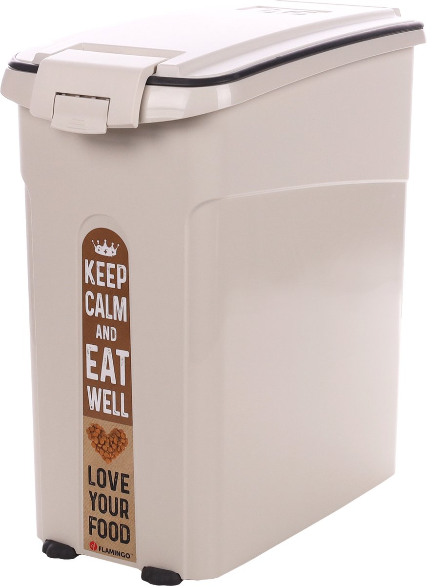 Bol.com Flamingo Voerton Kody - Rechthoekig Beige - Stijlvolle en Hermetische Opslag - 54L aanbieding