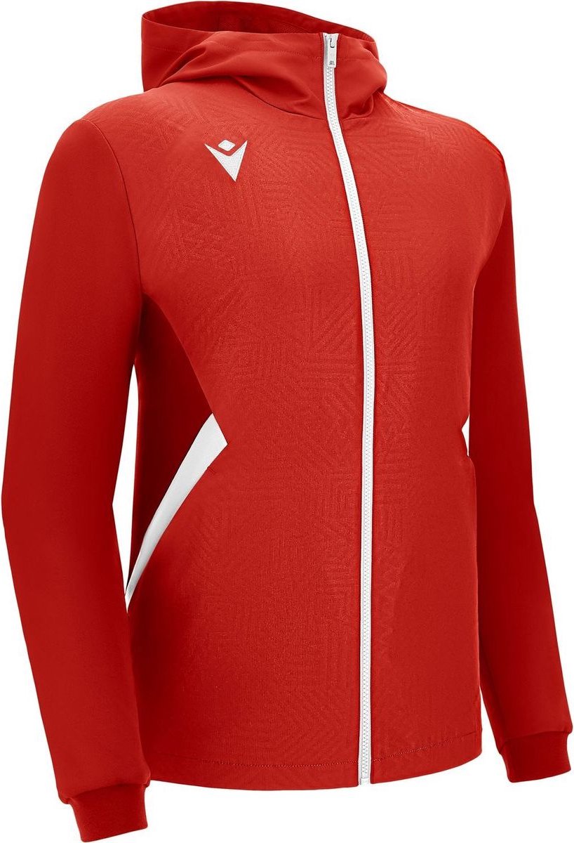 Macron Victory Tiamat Jas Met Kap Heren - Rood / Wit | Maat: M