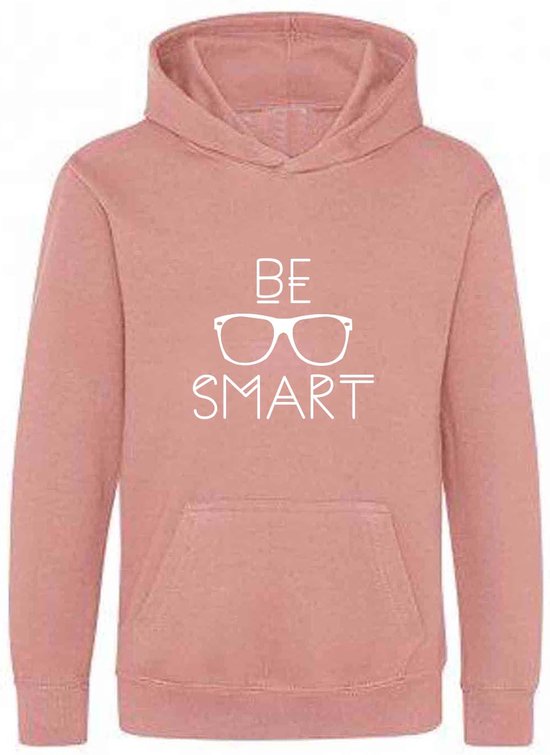 Be Friends Hoodie - Be Smart - Kinderen - Roos - Maat 9-11 jaar