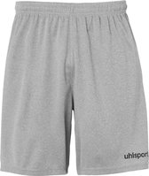 Uhlsport Center Basic Short Kinderen - Donkergrijs Gemeleerd / Zwart | Maat: 116