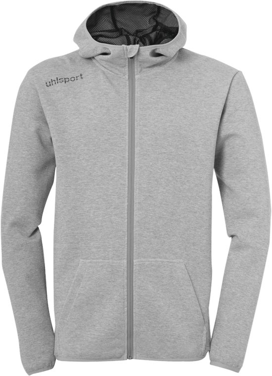 Uhlsport Essential Sweater Met Kap Heren - Donkergrijs Gemeleerd | Maat: S