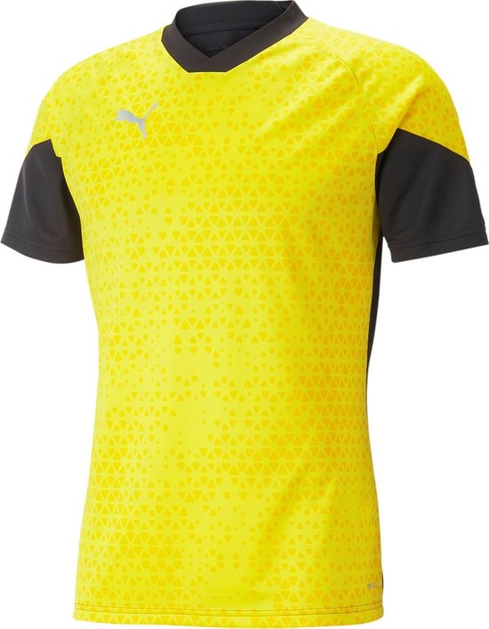 Puma Team Cup T-Shirt Heren - Geel / Zwart | Maat: XL