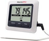 TP04 Digitale braadthermometer, grillthermometer, oventhermometer, vleesthermometer met geïntegreerde countdown-timer