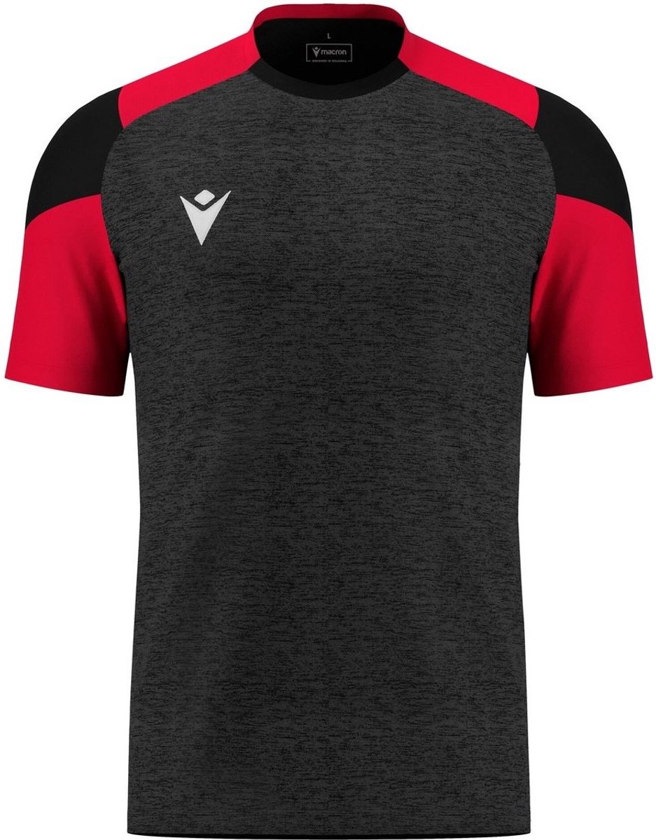 Macron Glory Golem Shirt Korte Mouw Heren - Zwart / Rood | Maat: M