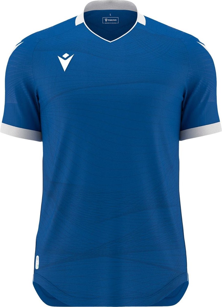 Macron Wyvern Eco Shirt Korte Mouw Heren - Royal / Wit | Maat: M