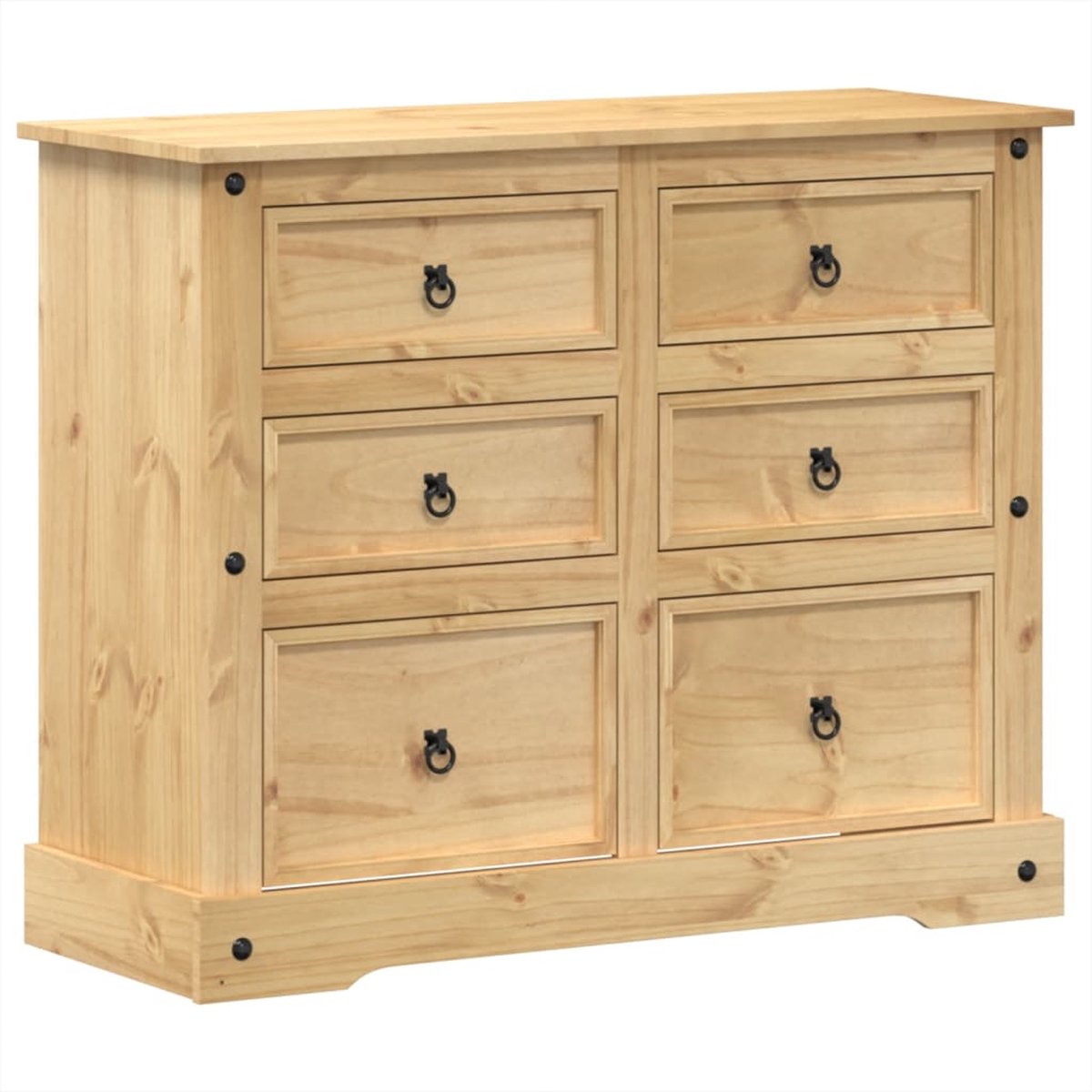 vidaXL - Ladekast - Corona - 110x43x91 - cm - massief - grenenhout